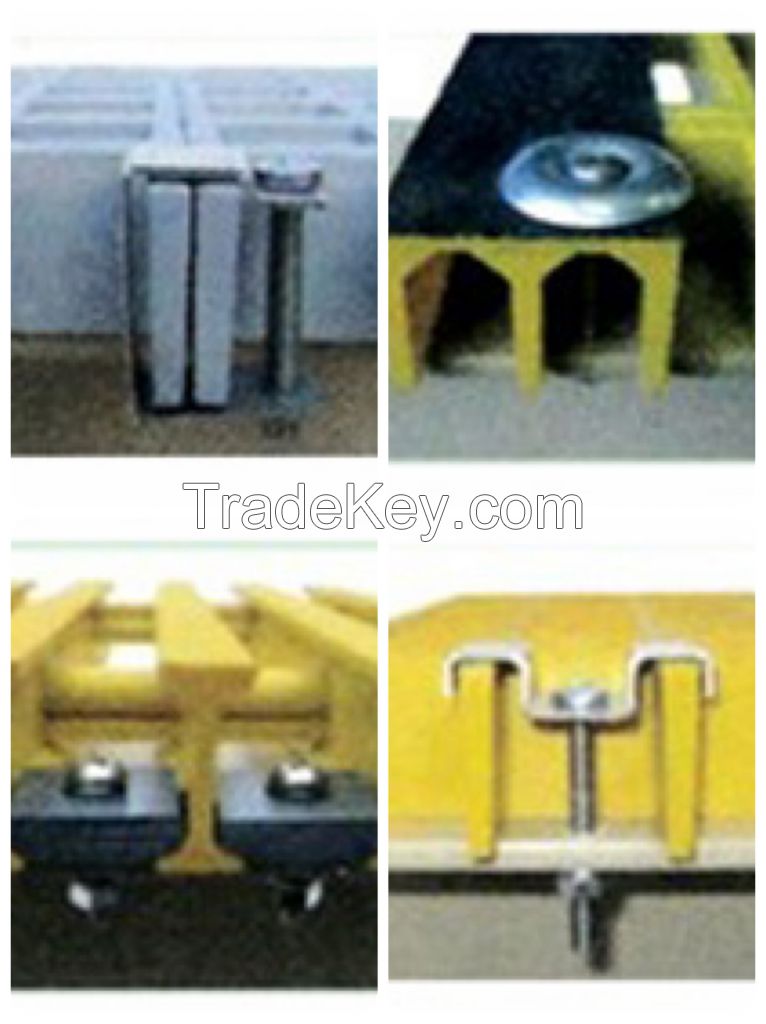 Stainless steel clips for frp grating