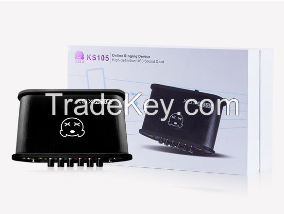 XOX KS105 External Sound Card Professional Recording Interface with 48V Phantom Power Supply