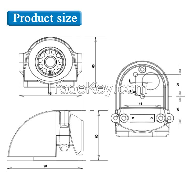 side view Surveillance camera vehicle-mounted camera