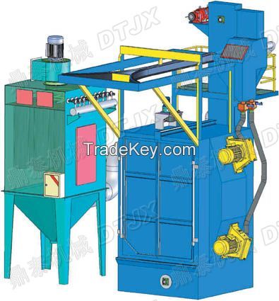 Hook type shot blasting machine for transformer