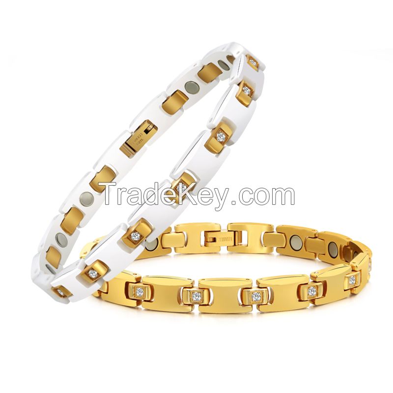 Hot sell Healthy Bio Germanium Ceramic Energy Magnetic Bracelet