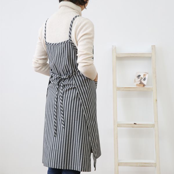 Modern Stripe One-Piece Apron