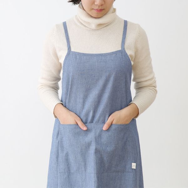 Blue Denim One-Piece Apron