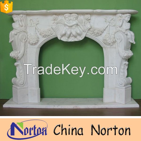 indoor used artificial marble fireplace mantel