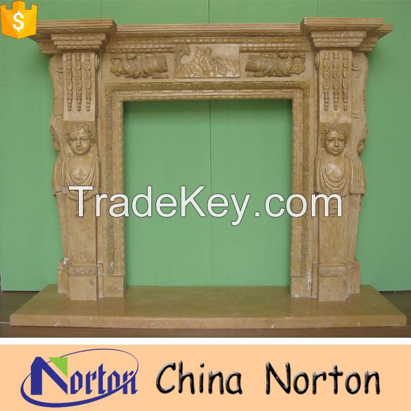 indoor used artificial marble fireplace mantel