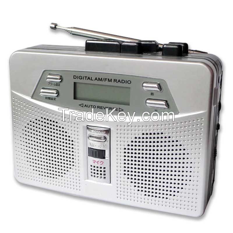  AM/FM dual band radio cassette  recorder with auto-reverse