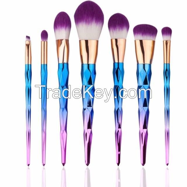 Pro collection cosmetics makeup brushes latest 10pcs unicorn cosmetic brush