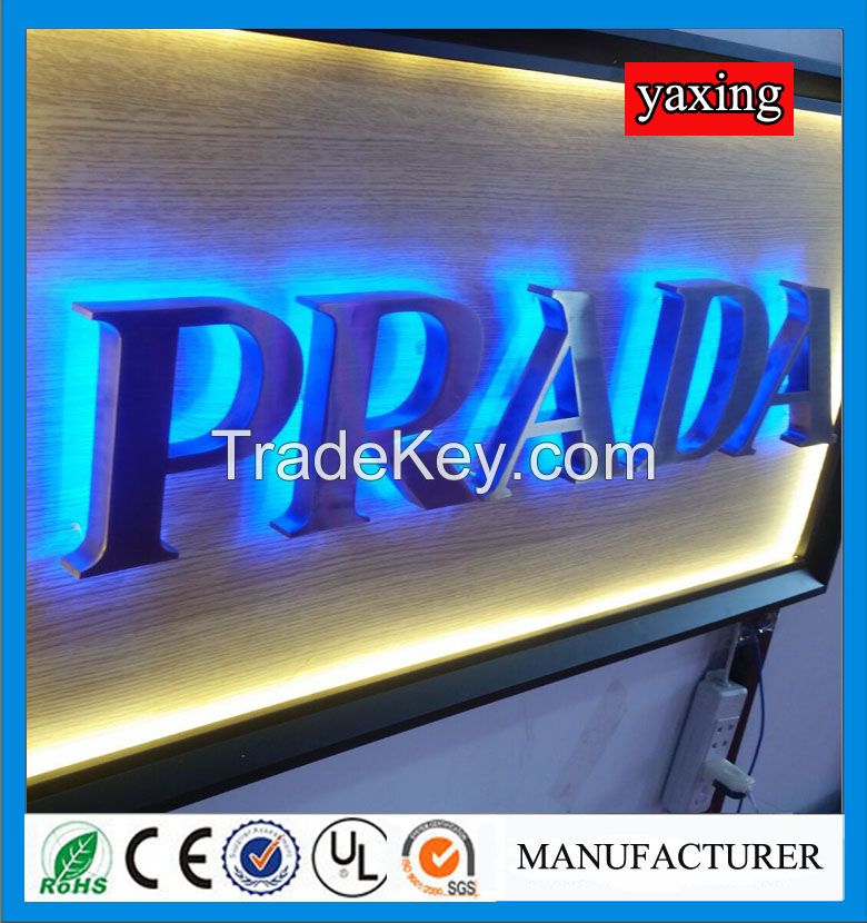 Metal backlit led letter