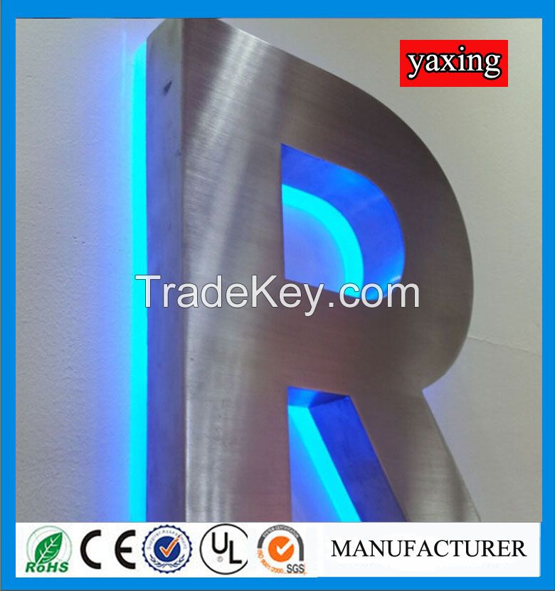 Metal backlit led letter