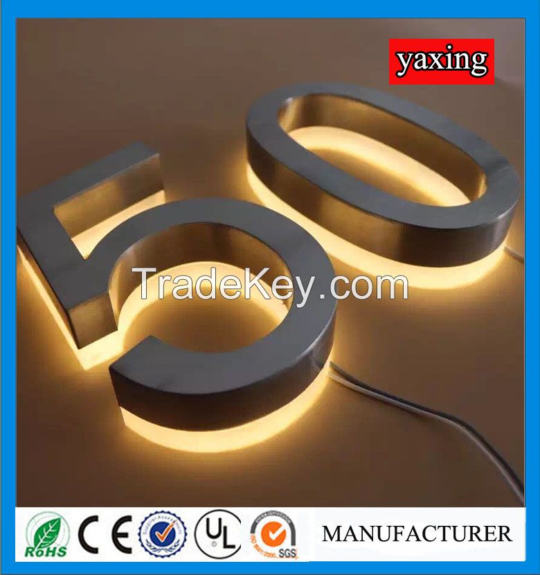 Metal backlit led letter