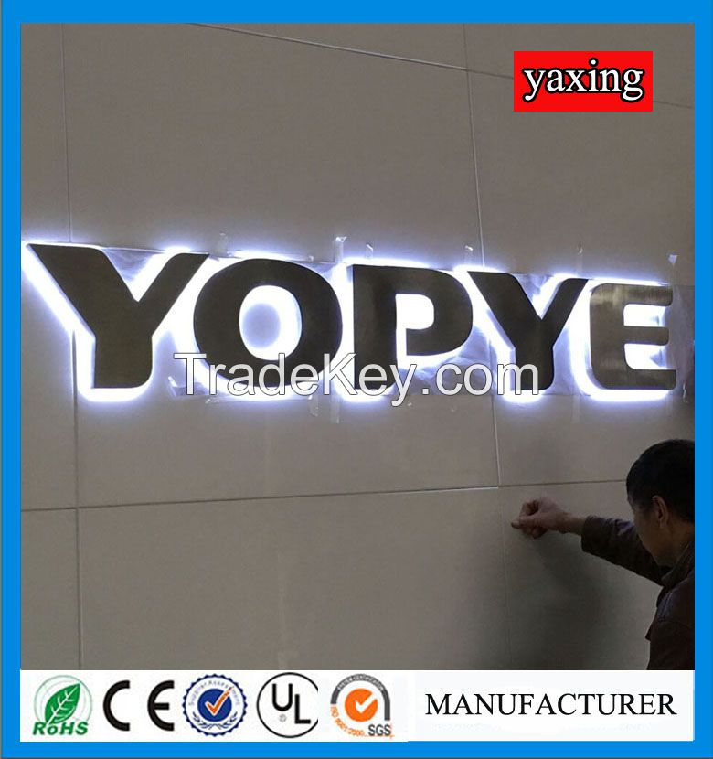 Metal backlit led letter