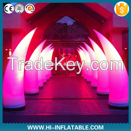 Colorful led lighted pillar inflatable for event wedding decoration