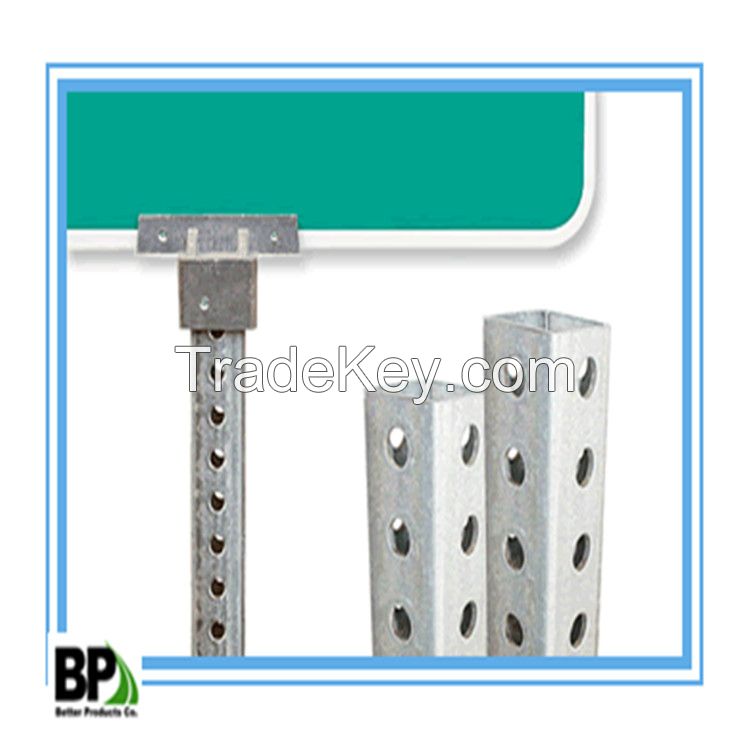 14 guage perforatged powder coated square post