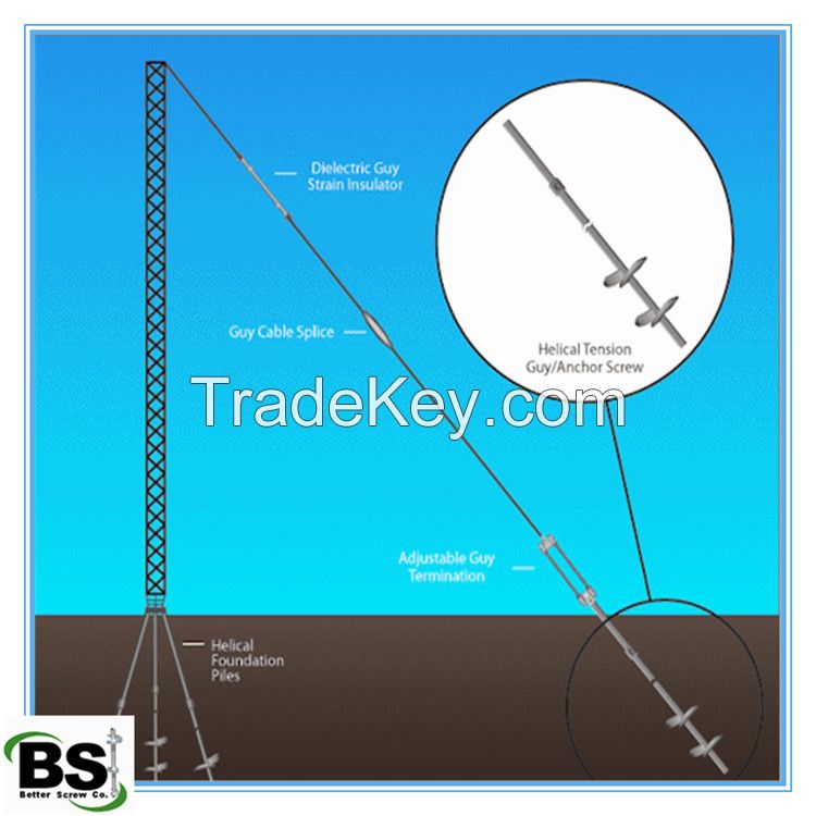 powder coated helical piers