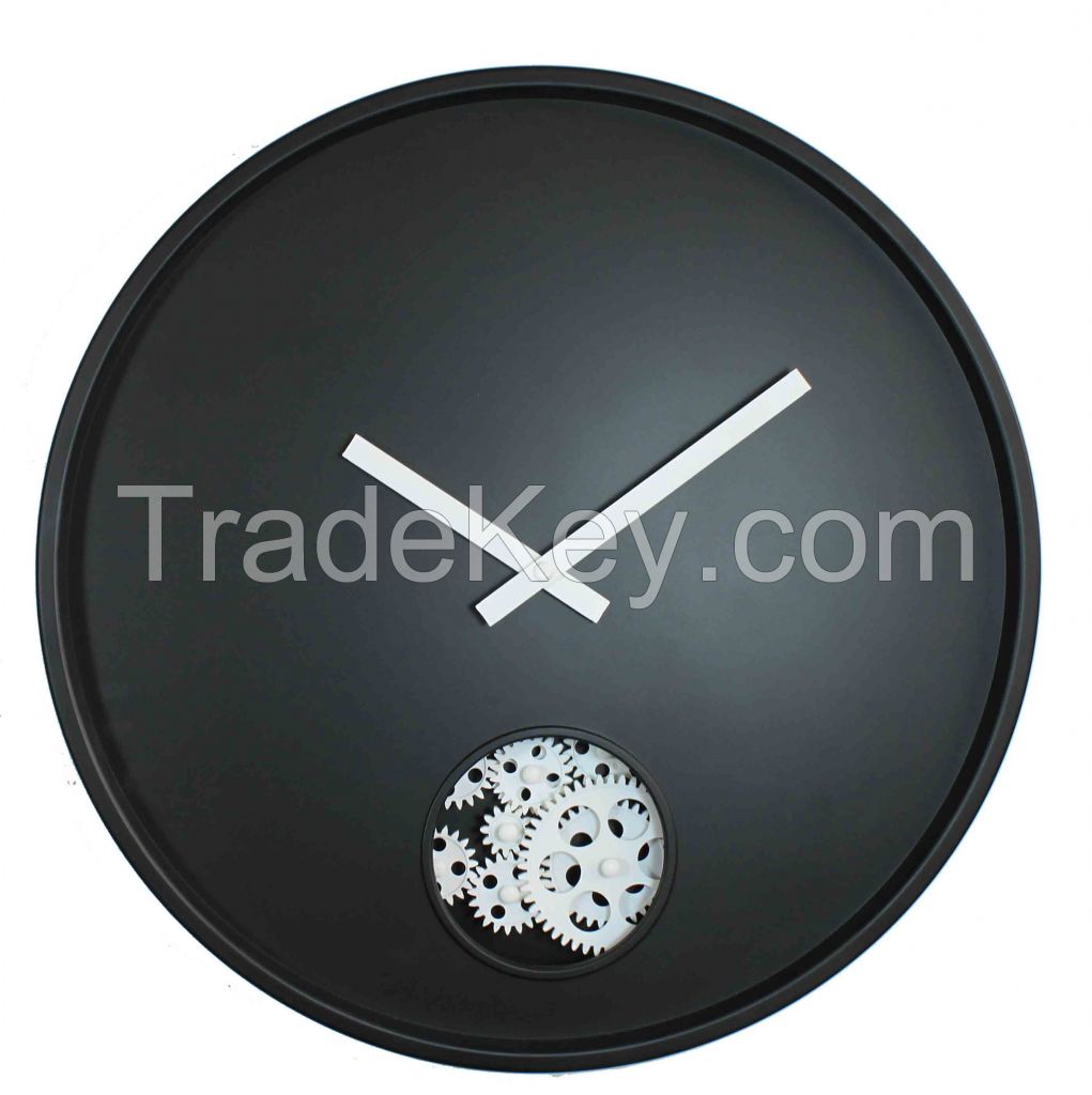 12&quot;plastic wall gear clock