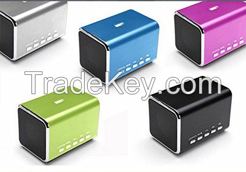 MD05B Sports Active Portable PC Mini Speaker Loudspeaker FM radio Computer Speakers TF Card/USB Flash MP4 Speaker Black