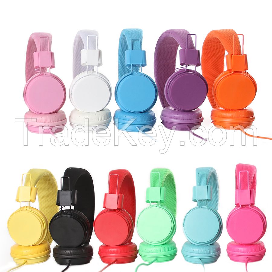 New colorful foldable headphone for mobile phone with mic