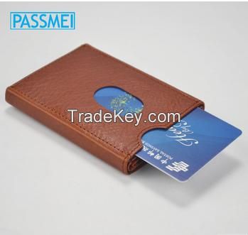 high quality genuine leather custom card holder
