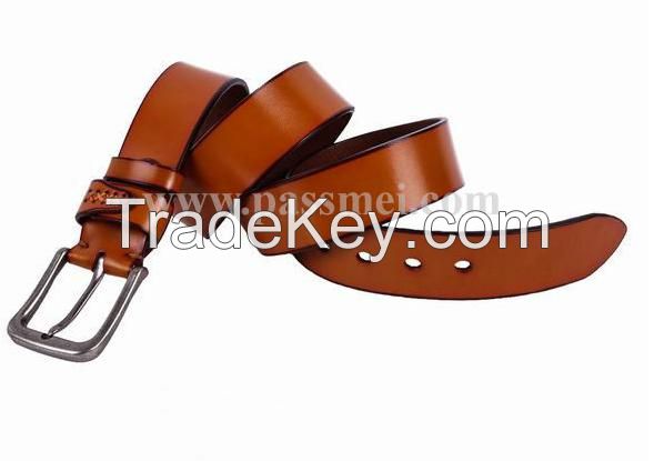 Hot Sale Pure Leather Men Belts , Men's Full Grain Leather Brown Belt