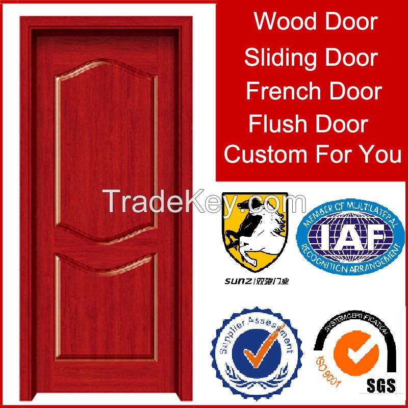 Interior Door Modern Design MDF Coated Wood Room Door