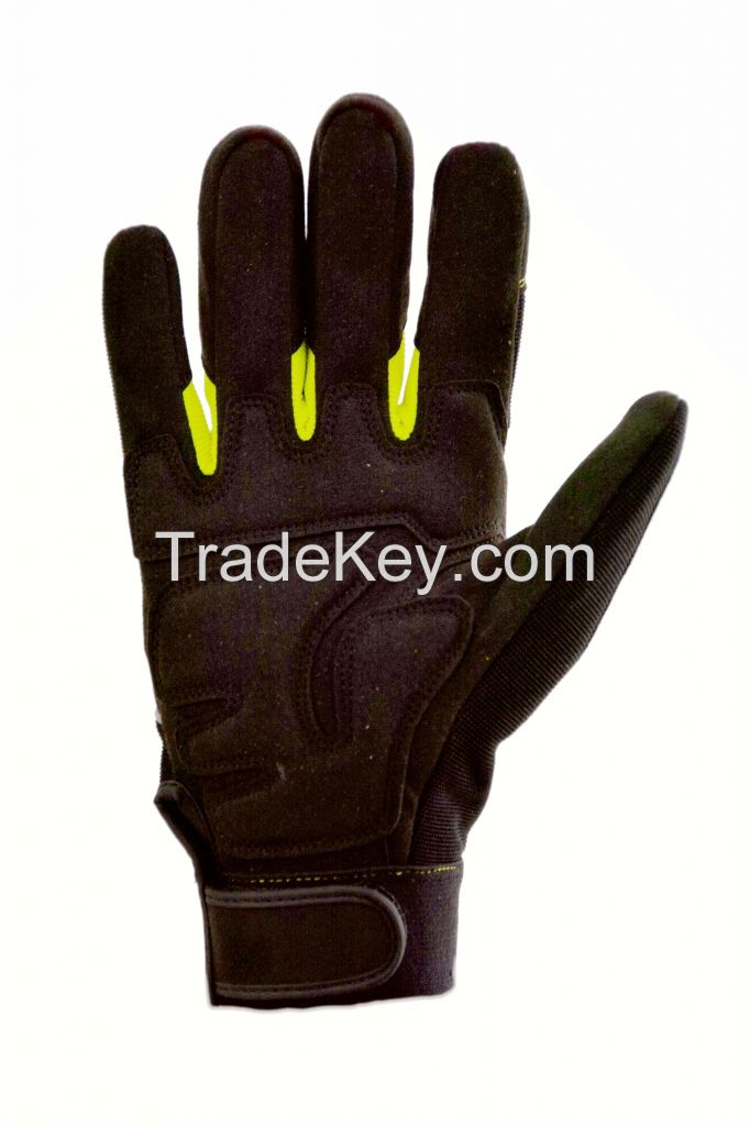 Anti-Slip and Anti-Vibration Synthetic Leather Power Tool Glove