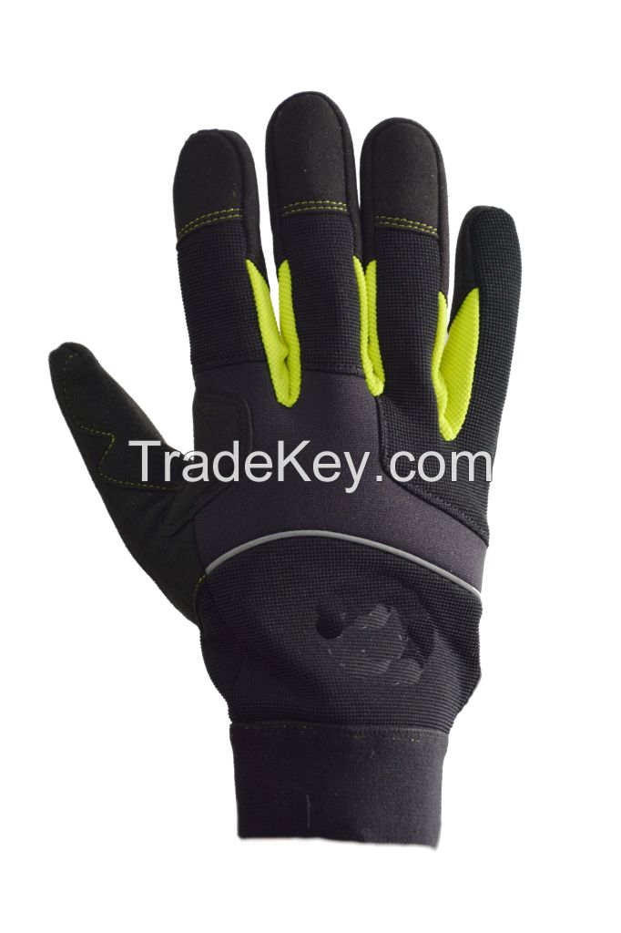 Anti-Slip and Anti-Vibration Synthetic Leather Power Tool Glove