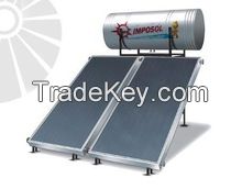 Compact Direct/Indirect Solar Panel Solar Water Heater for Home