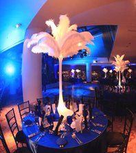 led feather acrylic centerpiece