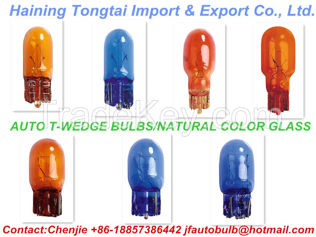 AUTO WEDGE BULBS T5 T6.5 T10 T13 T15 T20 3156 3157 WITH NATURAL COLOR GLASS