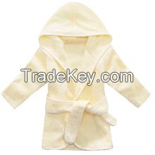 Organic Bamboo Fiber Shark Baby Gown Wrap Hooded Bath Robe