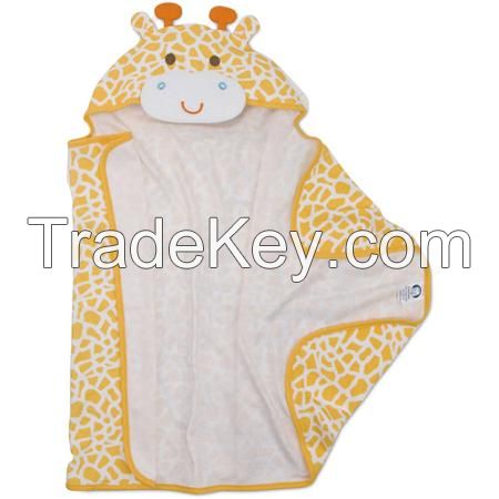 Organic Bamboo Fiber Animal Hooded bath towel 