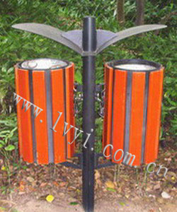 steel and timber dustbin(Gm-003)