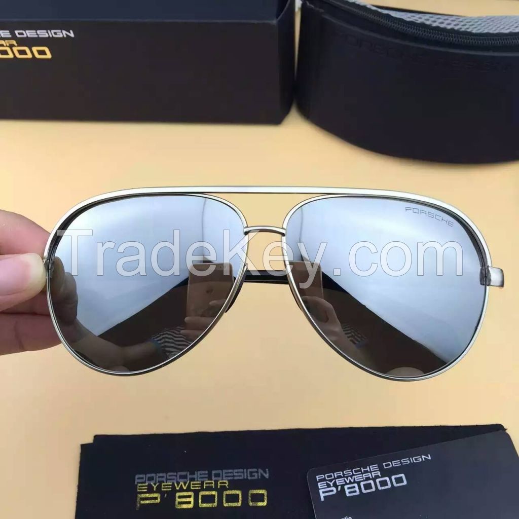 Porsche8608 fashion sunglasses polarized sunglasses reflective color film cool sunglasses big frame glasses chauffeur-driven pilot yurt