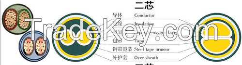 Copper-core low voltage cross-linking power cables