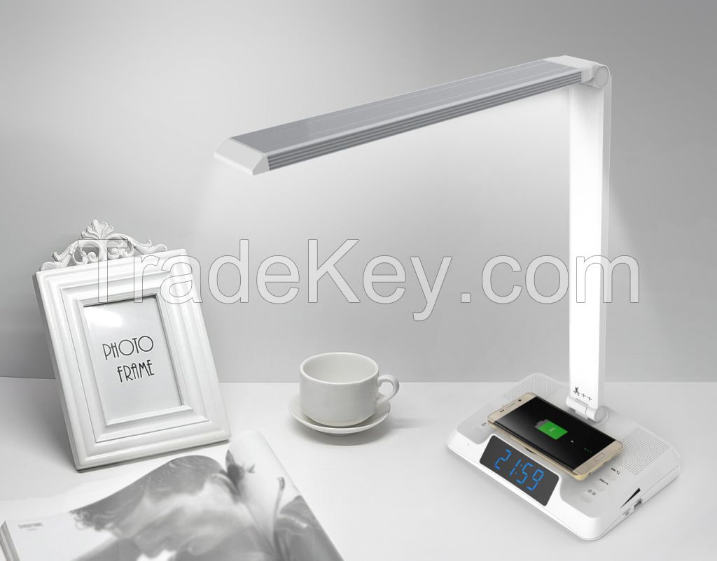 Hi-Fi Smart LED Desk Lamp with Wireless Charger and Bluetooth Speaker