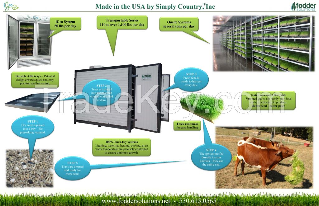 Animal hydroponic fodder machine