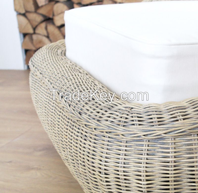 Natural rattan armchair, model MRW-POL-09