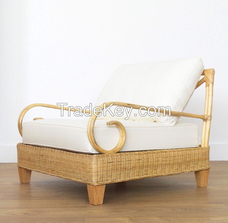 Natural rattan armchair, model MRW-POL-07