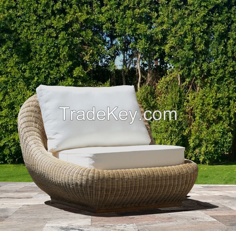 Natural rattan armchair, model MRW-POL-08