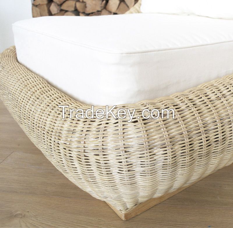 Natural rattan armchair, model MRW-POL-08