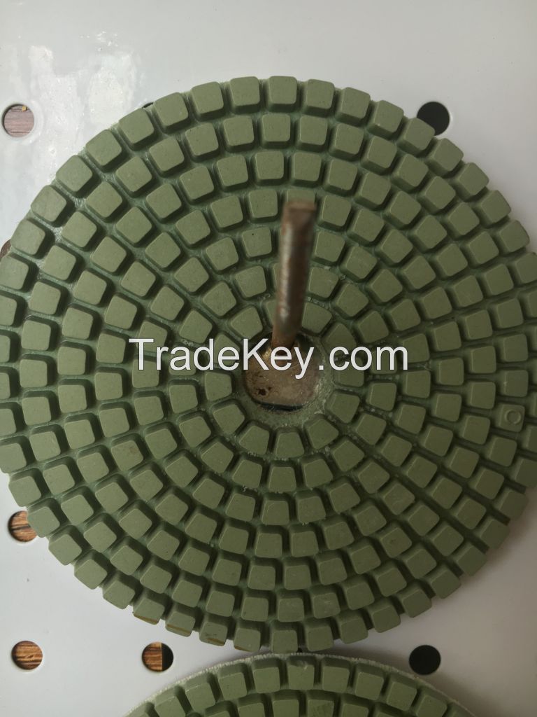 Wet polishing pad for stone polishing work