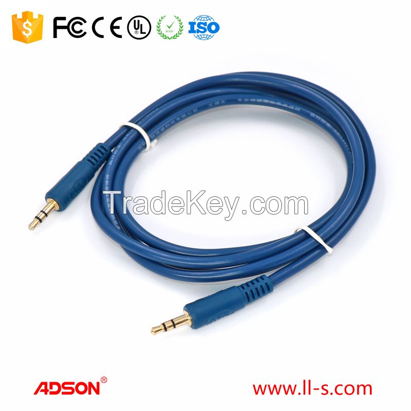 4.9ft 1.5m Adson AUX Cable Wire Male to Male Stereo Jack Plug Audio Cable DC3.5 M-M cable