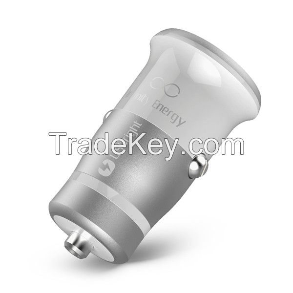 1 year warranty New patent electric type Auto led dual usb car charger for iphone 6 with CE ROHS FCC