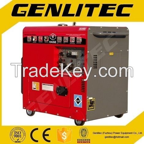 5KVA Super Silent Type Portable Diesel Electric Generator Set 30L/12 Hours Fuel Tank