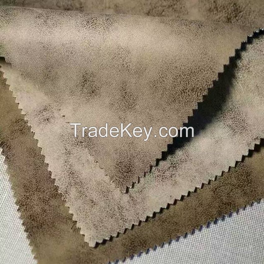 FOIL/BRONZED SUEDE WITH BACKING FOR HOME TEXTILE/ SOFA  BREATHABLE LEATHER