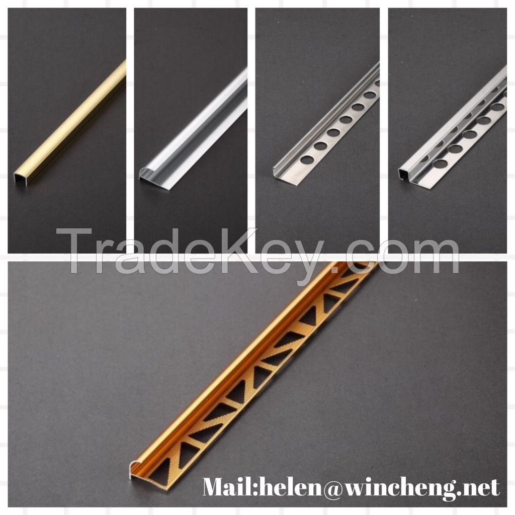 Aluminum tile trim customized shape for OEM service