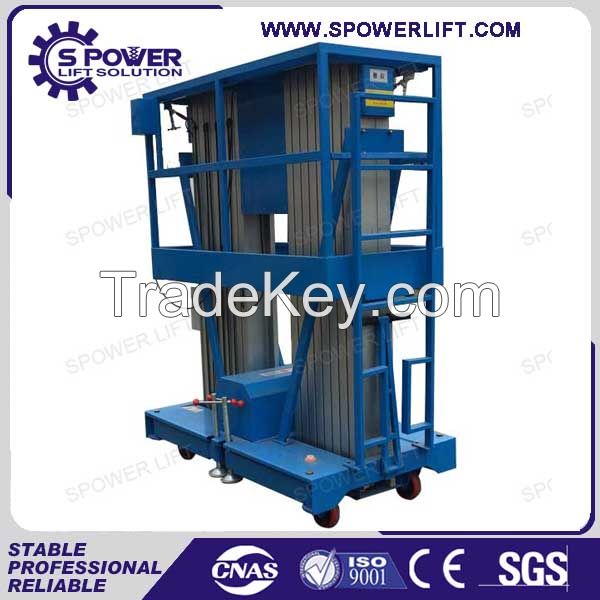 mobile aluminum man lift aerial work platform