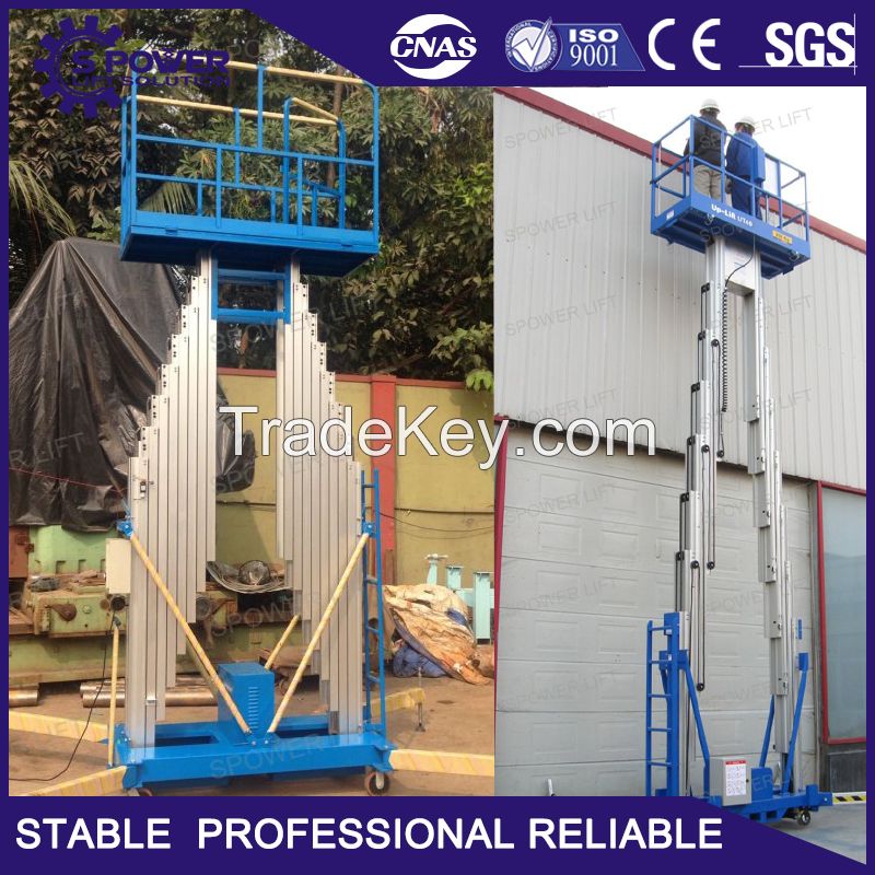 mobile aluminum man lift aerial work platform