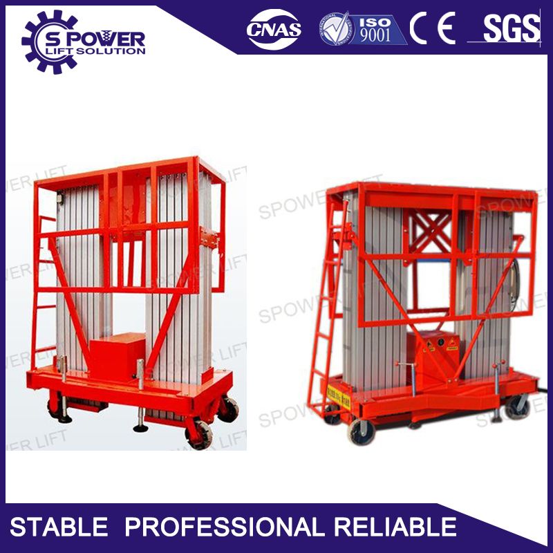 mobile lift aerial man telescopic aluminum lift