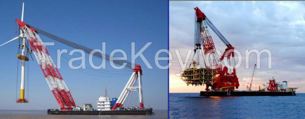 Floating crane barge 3000t 3500t 3600t 3800t 4000t 5000t for sale or for charter rent used crane vessel crane ship 1000t 1500t 2000t 2500t 900t 800t 700t 600t 500t 400t 300t 200t 100t 150T 250T 50T  (50t to 5000t)